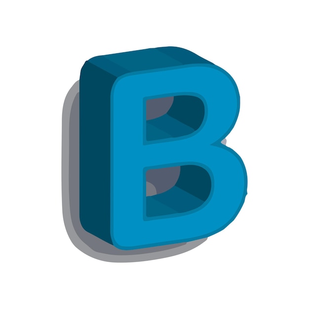 Lettera B Vettore di progettazione 3D
