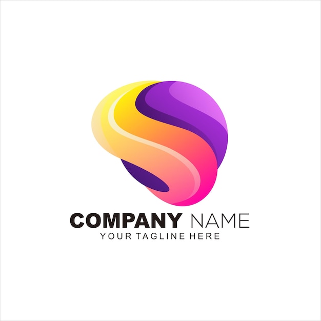 lettera così colorato logo illustrazione