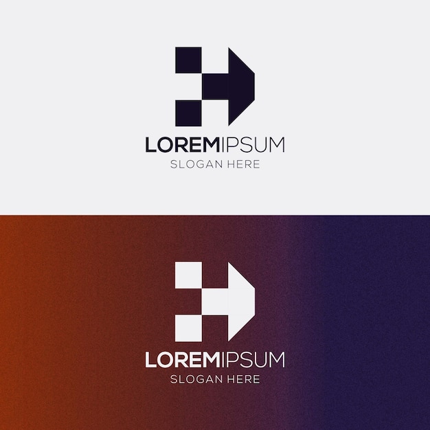 Lettera DH un modello di logo geometrico creativo per marchi moderni