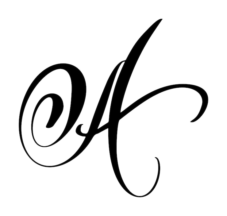 Vettore lettera di calligrafia vettoriale disegnata a mano a font script stile a pennello scritto a mano