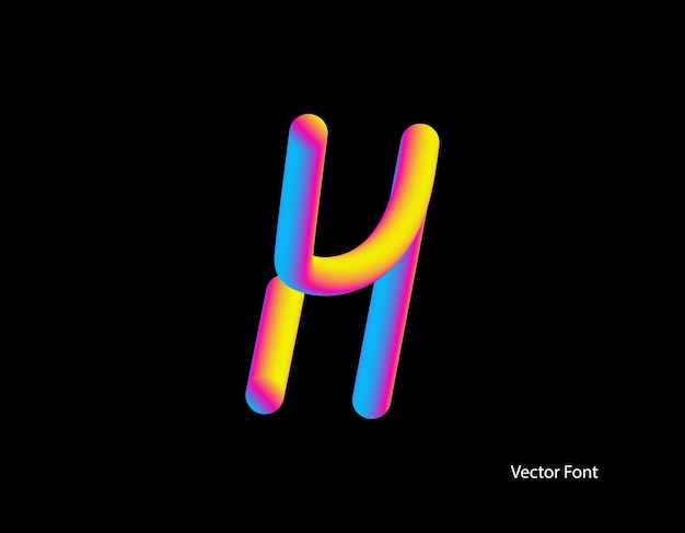 Lettera di vettore Lettera astratta Blend Line Logo simbolo