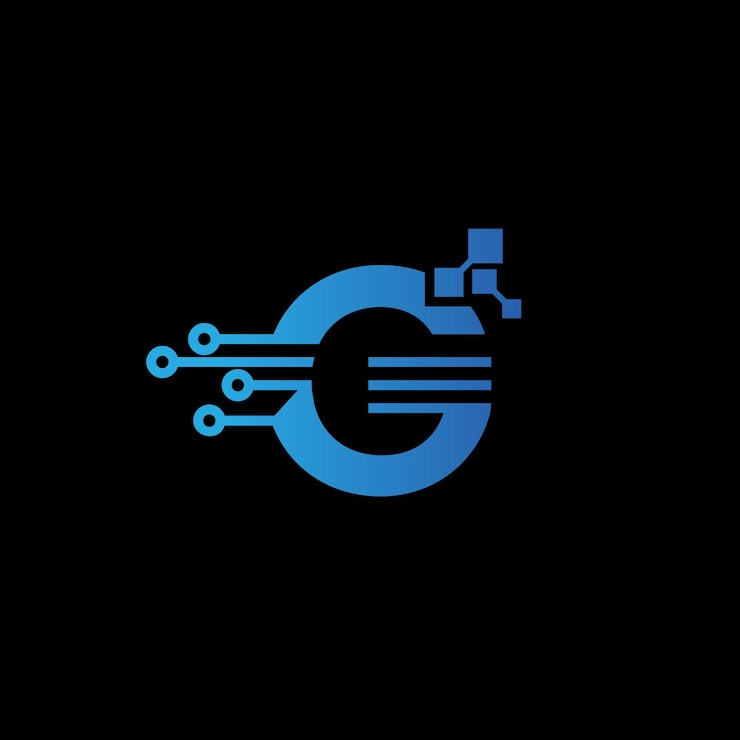 Vettore lettera g logo iniziale della tecnologia g logo tecnico modello vettoriale di progettazione g logo