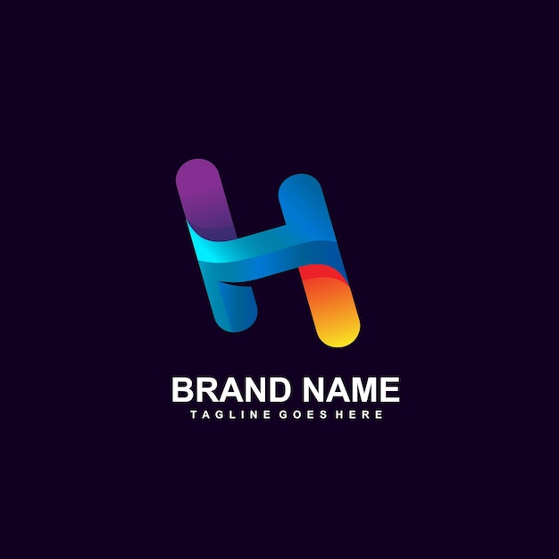 Lettera h logo design