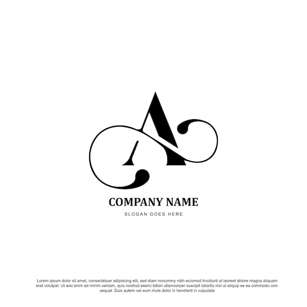 Lettera iniziale A logo design