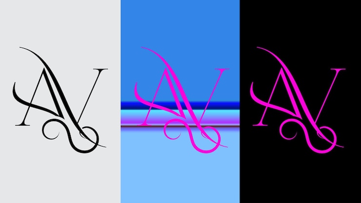 Vettore lettera iniziale av logo design creativo simbolo moderno icona monogramma