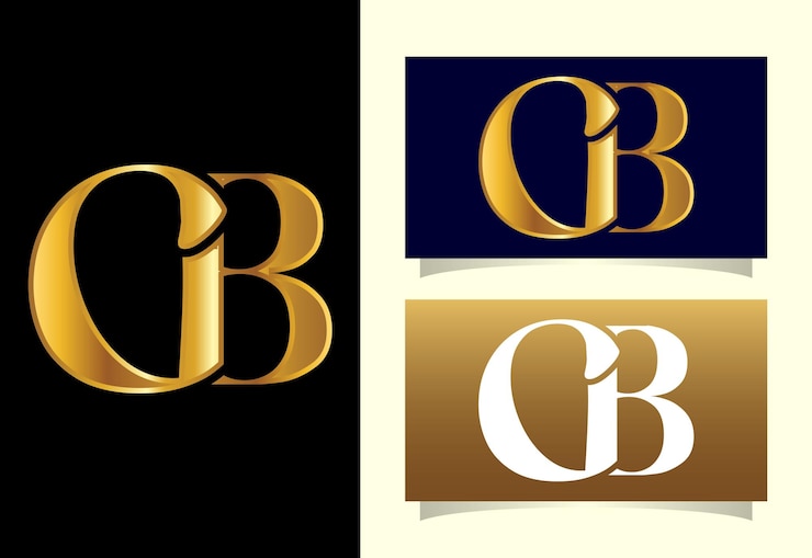 Vettore lettera iniziale cb logo design template vettoriale simbolo dell'alfabeto grafico per le aziende