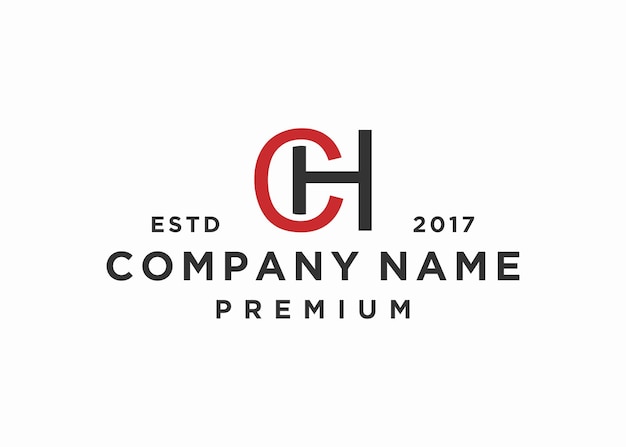 lettera iniziale ch logo design modello di illustrazione vettoriale