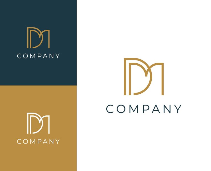 Lettera iniziale DM Illustrazione vettoriale del logo MD