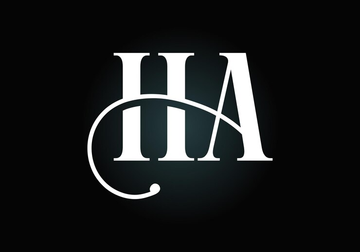 Lettera iniziale HA Logo Design vettoriale. Simbolo grafico dell'alfabeto per l'identità aziendale aziendale