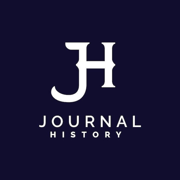 lettera iniziale JH logo vintage