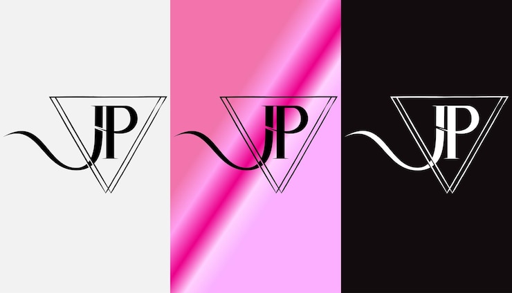 Vettore lettera iniziale jp logo design creativo moderno simbolo icona monogramma