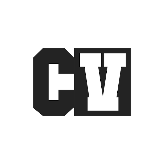 Lettera iniziale Logo CV Design Modello Logo CV