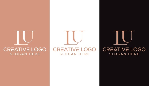 Lettera iniziale LU Logo Design Monogram Creative Modern Sign Symbol Icon