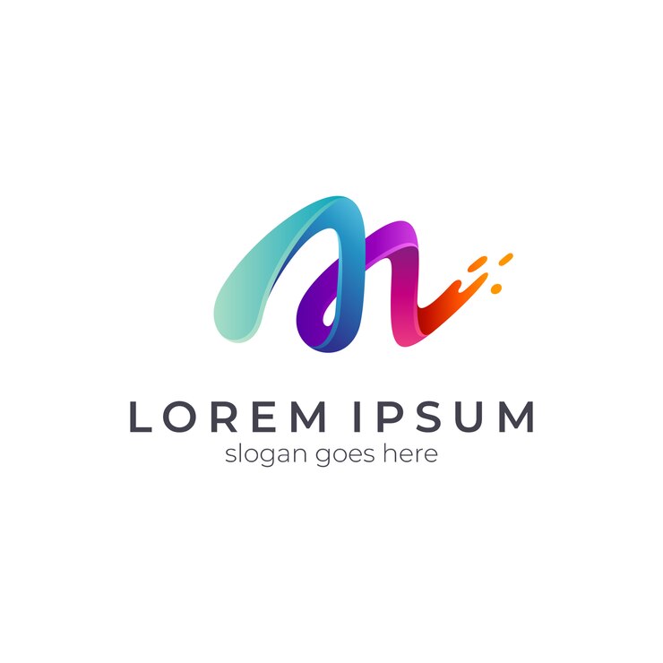 Vettore lettera iniziale m logo