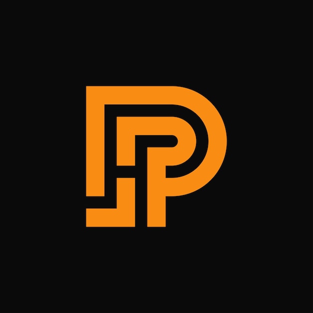 Lettera iniziale moderna e minimalista PH o logo monogramma HP