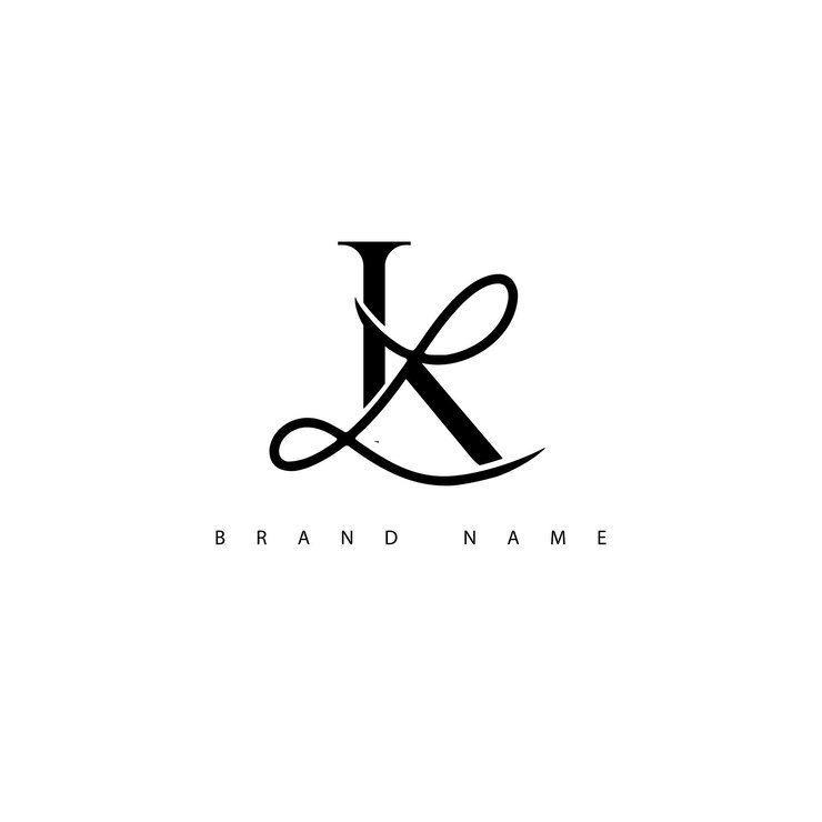 Vettore lettera iniziale monogramma logo lk lusso