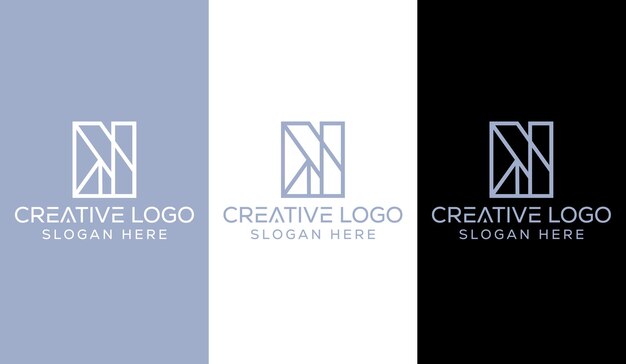 Lettera iniziale N Logo Design Monogram Creative Modern Sign Symbol Icon
