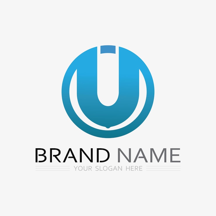 Vettore lettera iniziale u logo business e design icona vettore