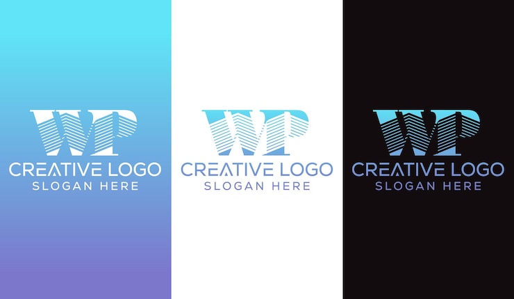 Vettore lettera iniziale wp logo design monogram creative modern sign symbol icon