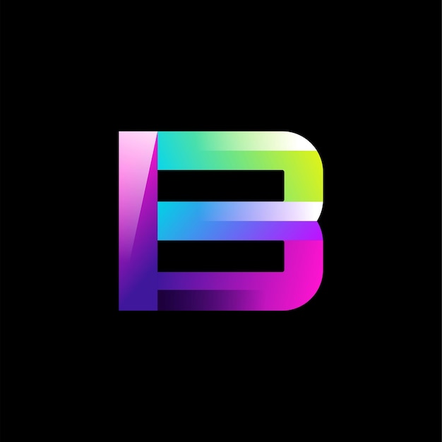 Lettera logo semplice colore sfumato