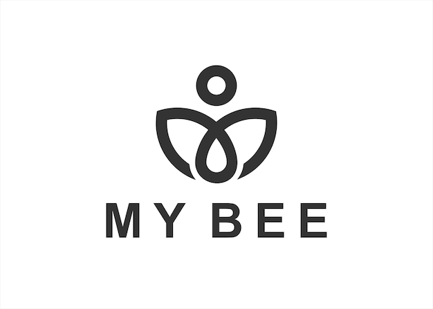 lettera m ape logo design illustrazione vettoriale
