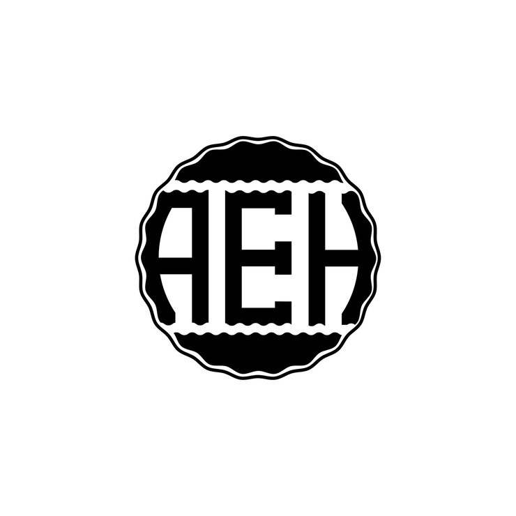 Vettore lettera moderna logo 'aeh'