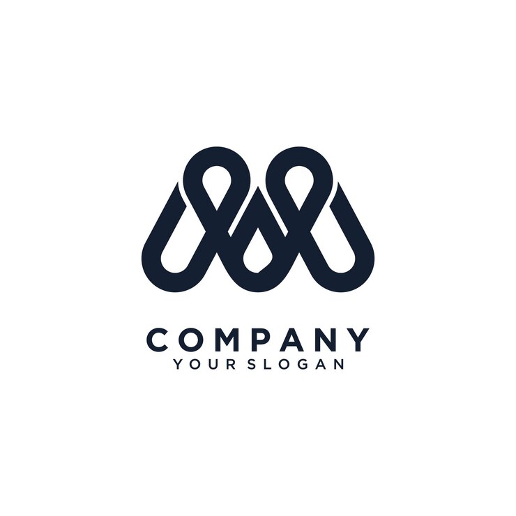 Lettera monogramma M logo design vettore concetto di idea unica