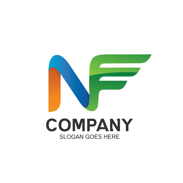 Lettera n ala logo design