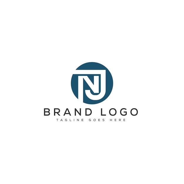 lettera NJ logo design modello vettoriale design per il marchio