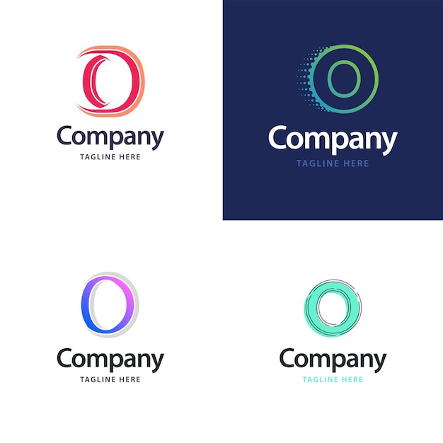 Lettera O Big Logo Pack Design Creativo Design moderno dei loghi per il tuo business