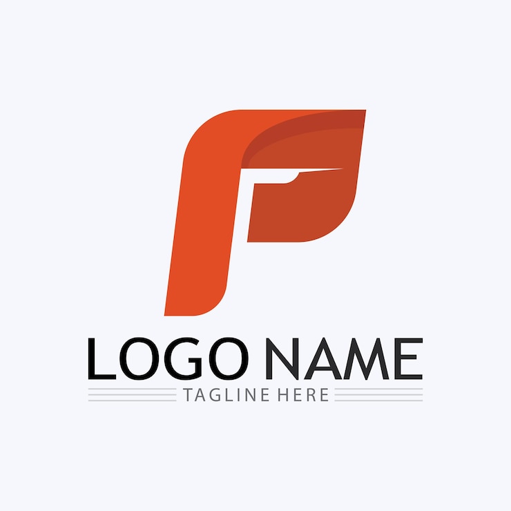 Vettore lettera p logo illustrazione vettoriale design