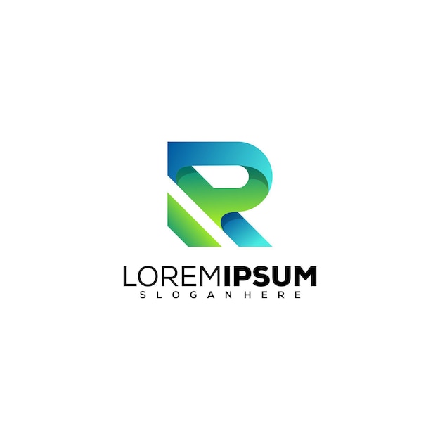 Lettera r logo design