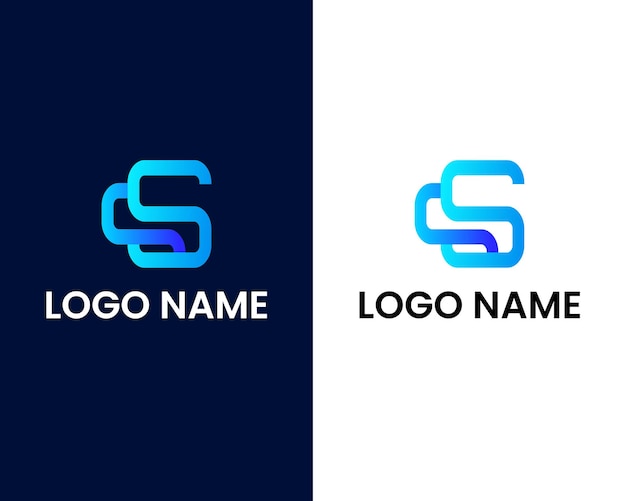 lettera s e s modello di progettazione del logo moderno