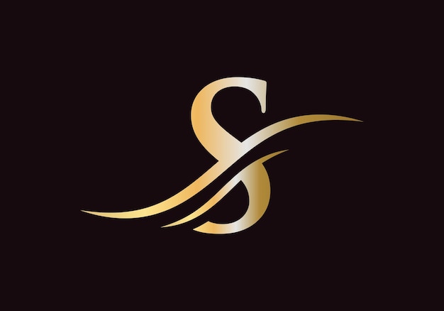 Lettera S Logo Design. Modello vettoriale del segno del logotipo della lettera S di lusso