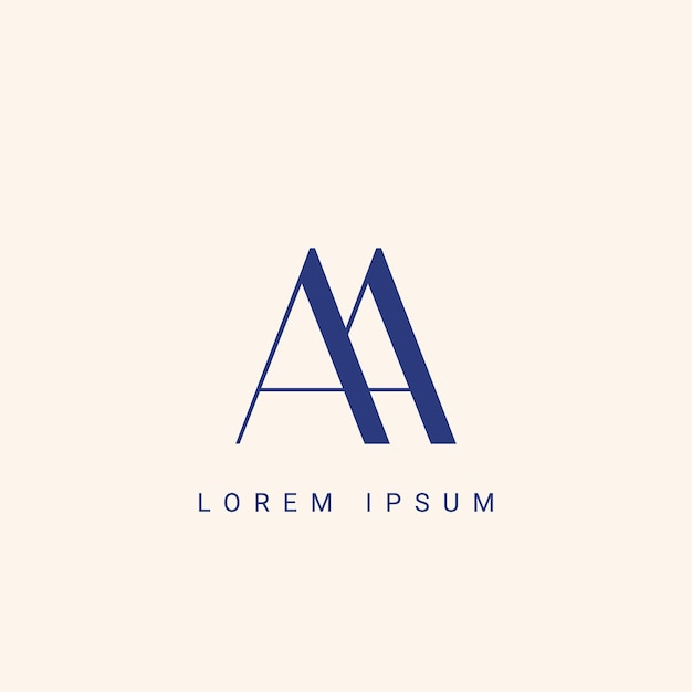 Lettera unica AA logo azienda e icona impresa a forma di farfalla illustrazione vettoriale