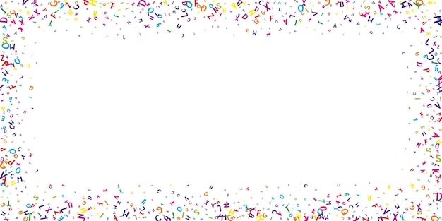 Lettere cadenti della lingua inglese Colorate