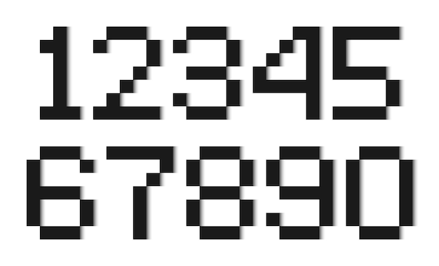 Lettere dell'alfabeto composte da semplici rettangoli neri isolati su uno sfondo bianco Font di carta moderna Illustrazione di sfondo vettoriale