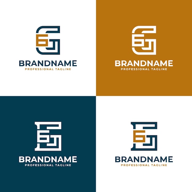 Lettere eleganti GG Monogramma Logo adatto per gli affari con le iniziali GG