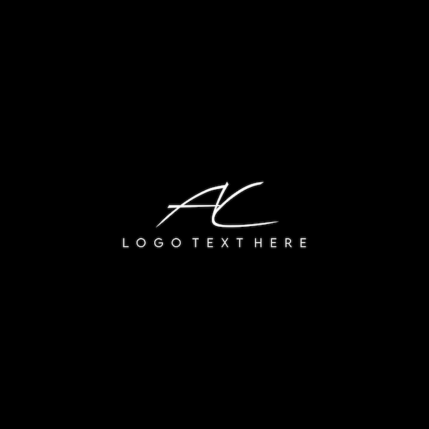 Lettere in stile firma AC Logo AC Logo moderno AC