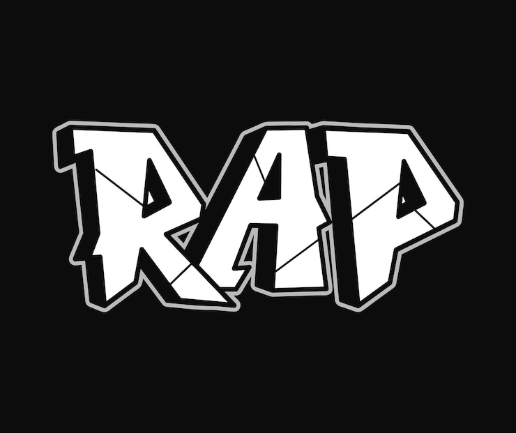 Vettore lettere in stile graffiti psichedelico trippy parola rapvector disegnato a mano doodle cartone animato logo rap illustrazione lettere divertenti cool trippy stampa stile graffiti moda per concetto di poster tshirt