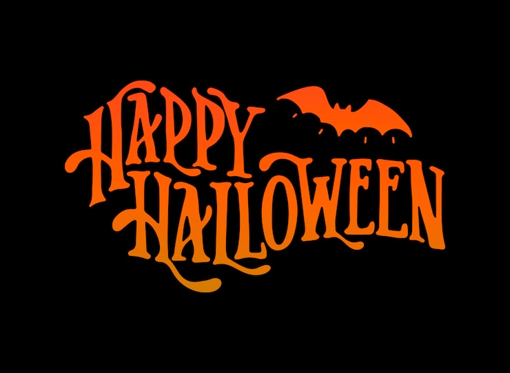 Vettore lettere per l'happy halloween