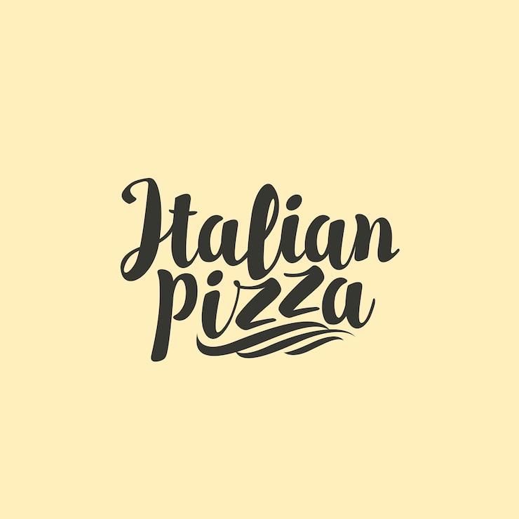 Vettore lettere per la pizza italiana