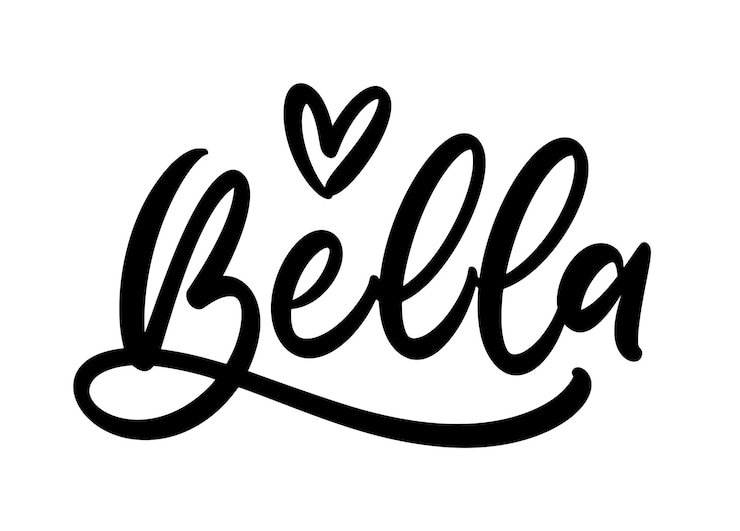 Vettore lettere scritte a mano di bella con un cuore calligrafico ideale per inviti a regali personalizzati