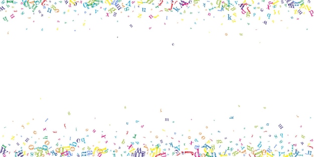 Lettere sparse dell'alfabeto latino Colorate