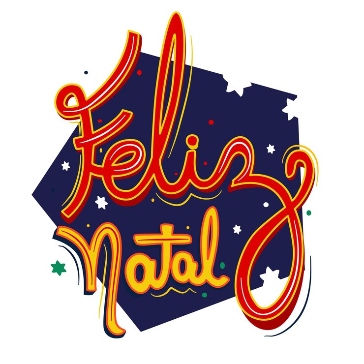 Lettering buon natale, decorativo, brasiliano
