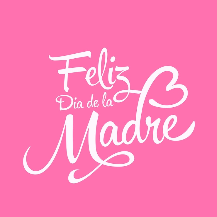 Vettore lettering citazione feliz dia de la madre buon giorno delle madri in spagnolo