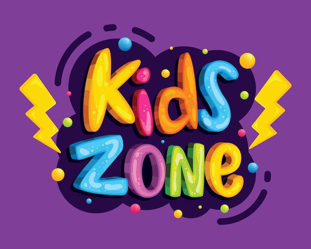 Lettering colorato per bambini