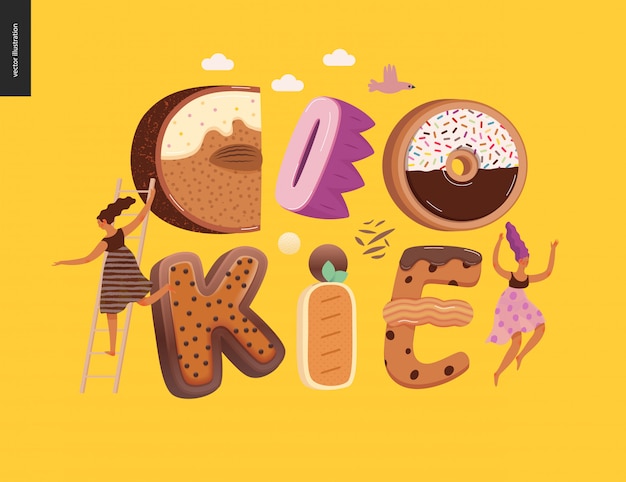 Lettering cookie