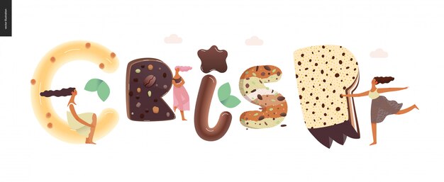 Lettering dessert