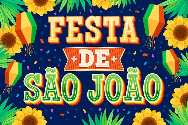 Lettering festa de sao joao disegnato a mano